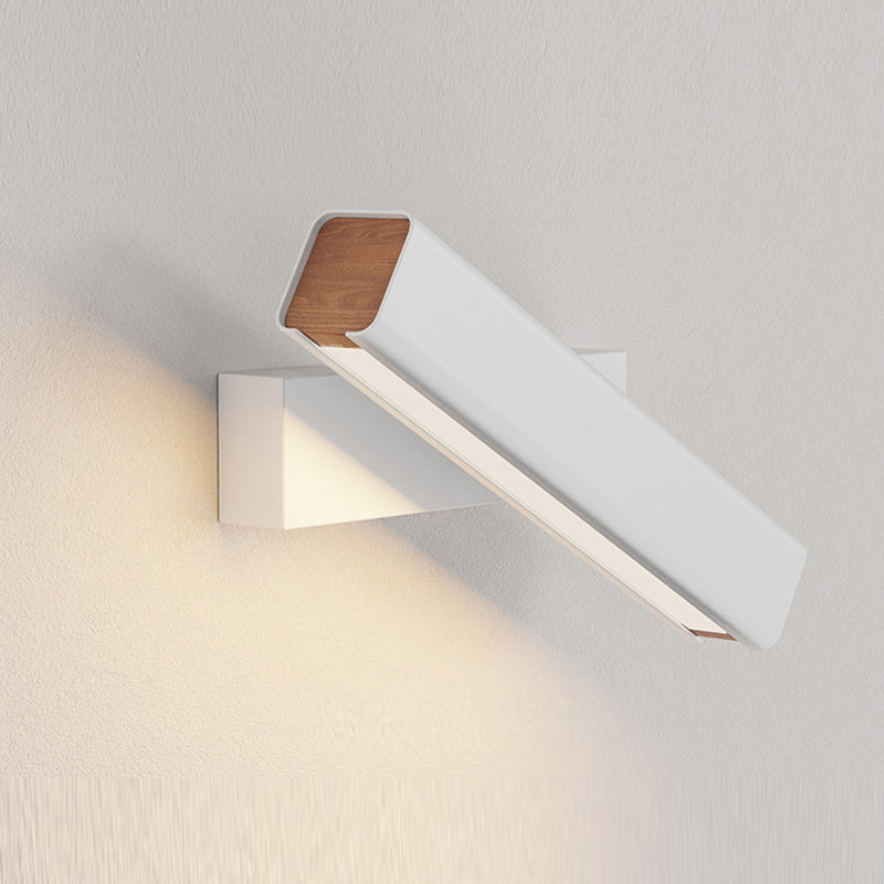 Orin Modern Rectangles Metal Rotatable Wall Lamp, Black/White - Lamp Copper