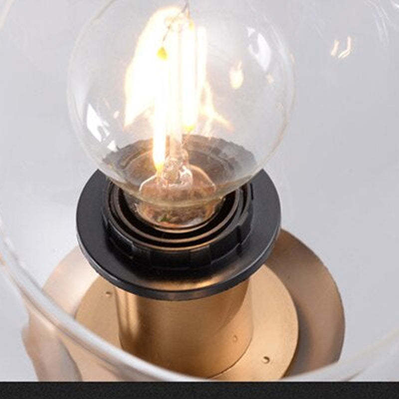 Valentina Modern Glass Globe Bubble Pendant Light Black/Gold - Lamp Copper