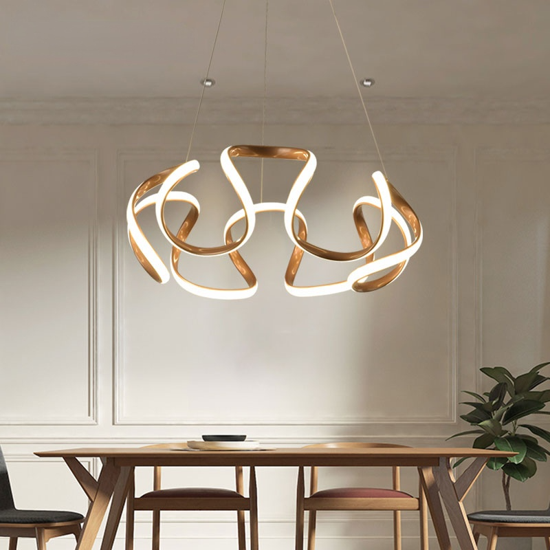 Clyra Modern Irregular Flower Pendant Light, 3 Colors - Lamp Copper