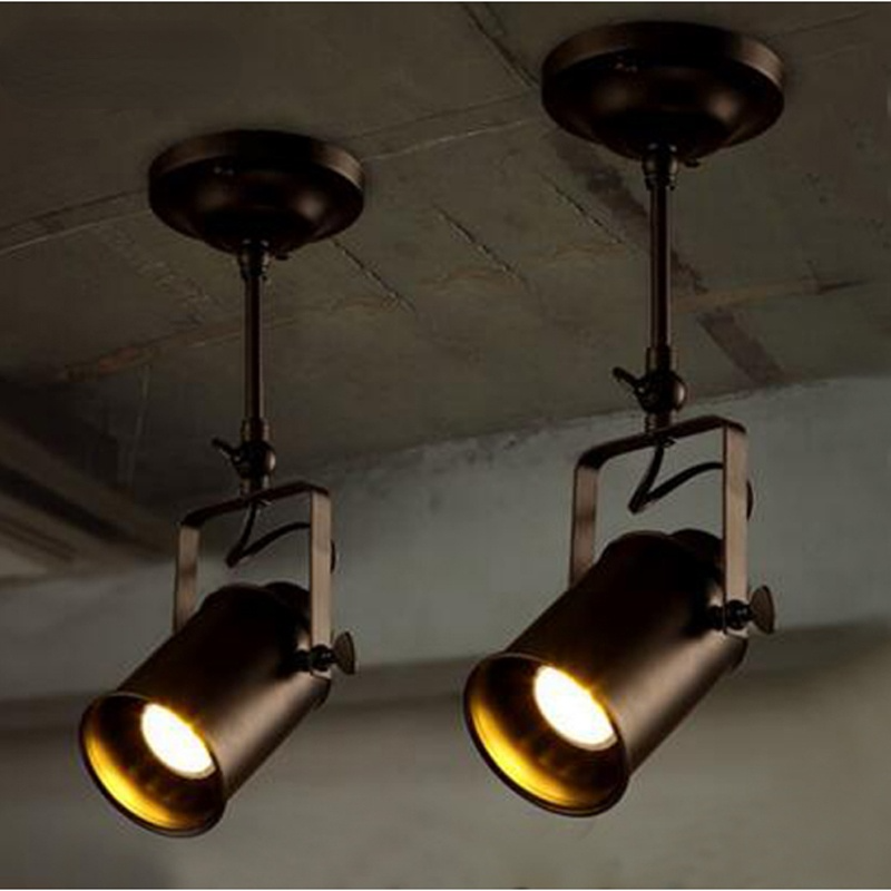 Silva Vintage Adjustable Semi-Flush Mount Ceiling Light, Black - Lamp Copper