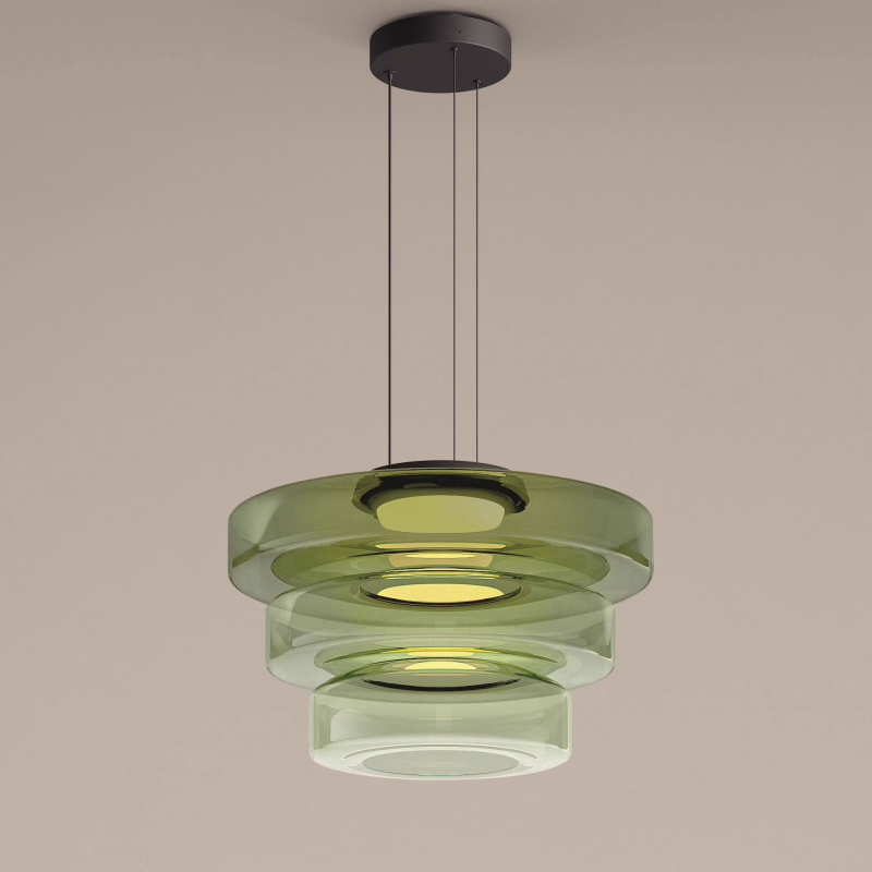 Jojo Glass Pendant Light Multi-tiered Structure - Lamp Copper