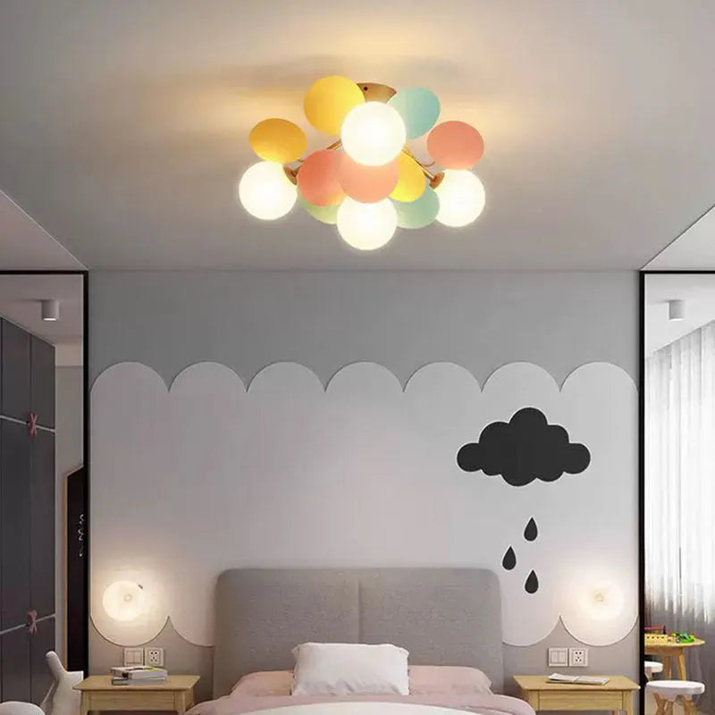Aria Modern Bubble Cluster Ceiling Light, Colorful - Lamp Copper