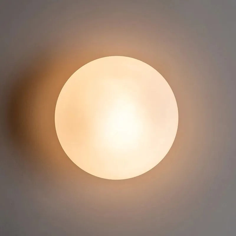 Valentina Modern Globe Shape Vanity Metal Glass LED Wall Lamp - Lamp Copper