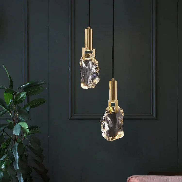 Drop Crystal Pendant Light - Lamp Copper