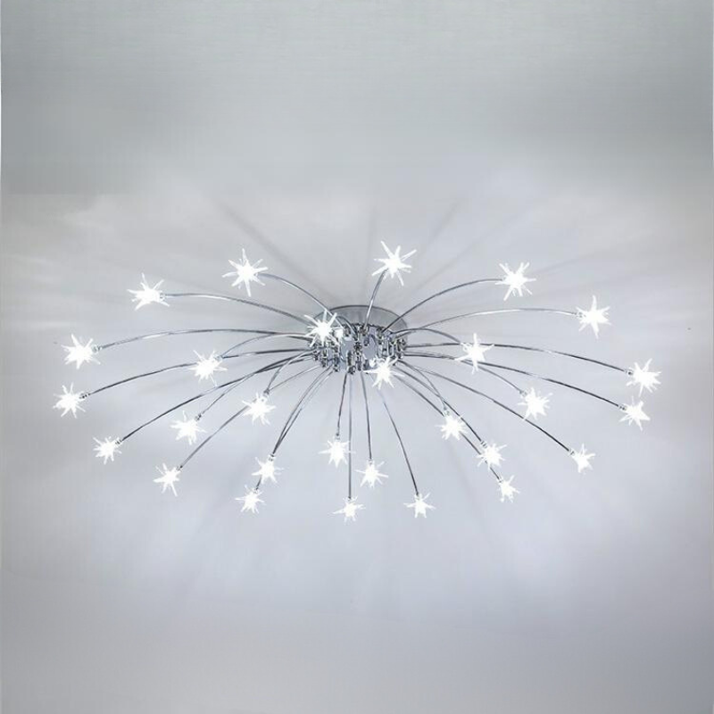 Arisha Art Deco Starry Flush Mount Ceiling Light - Lamp Copper