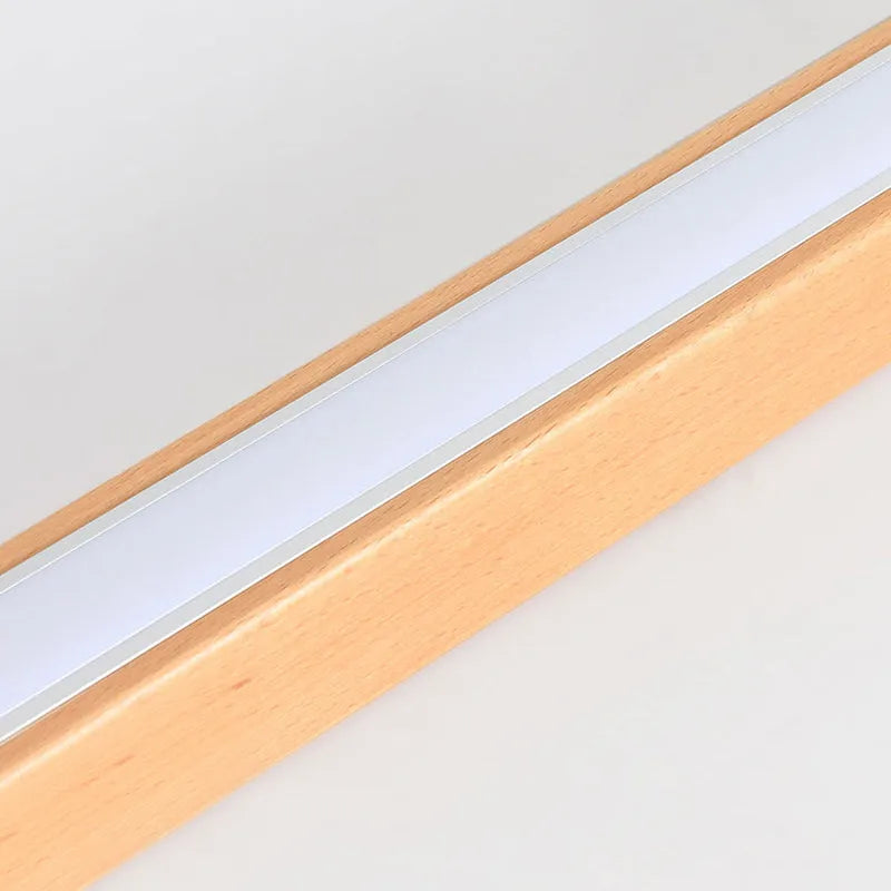 Arisha Linear Slim Ceiling Light, Wood - Lamp Copper