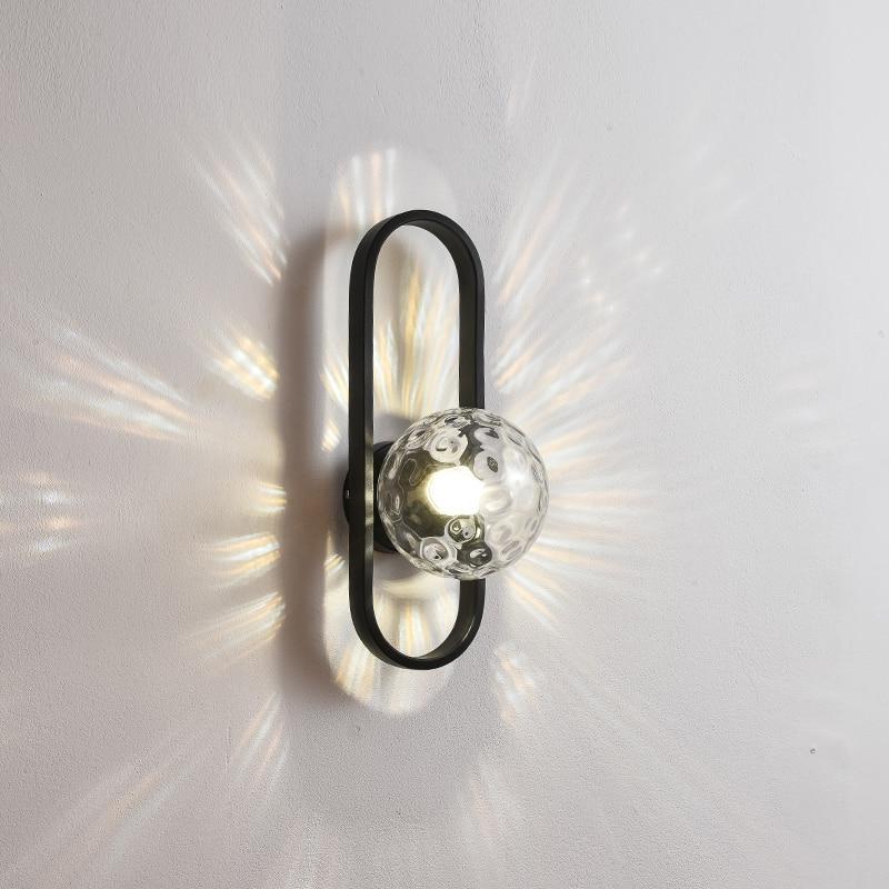 Valentina Modern Globe Bedside Wall Lamp Mount for Bedroom & Reading Room, Gold/Black - Lamp Copper