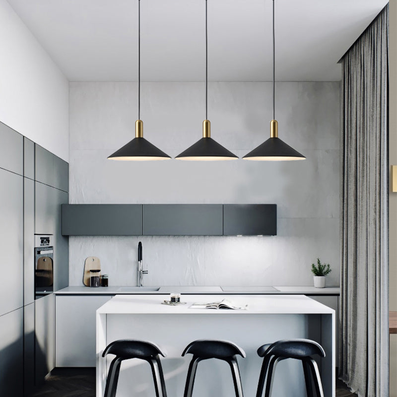 Aria Vintage Umbrella Monochrome Pendant Light - Lamp Copper