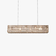 Kristy Rectangular Luxury Crystal Chandelier, 2 Colour - Lamp Copper