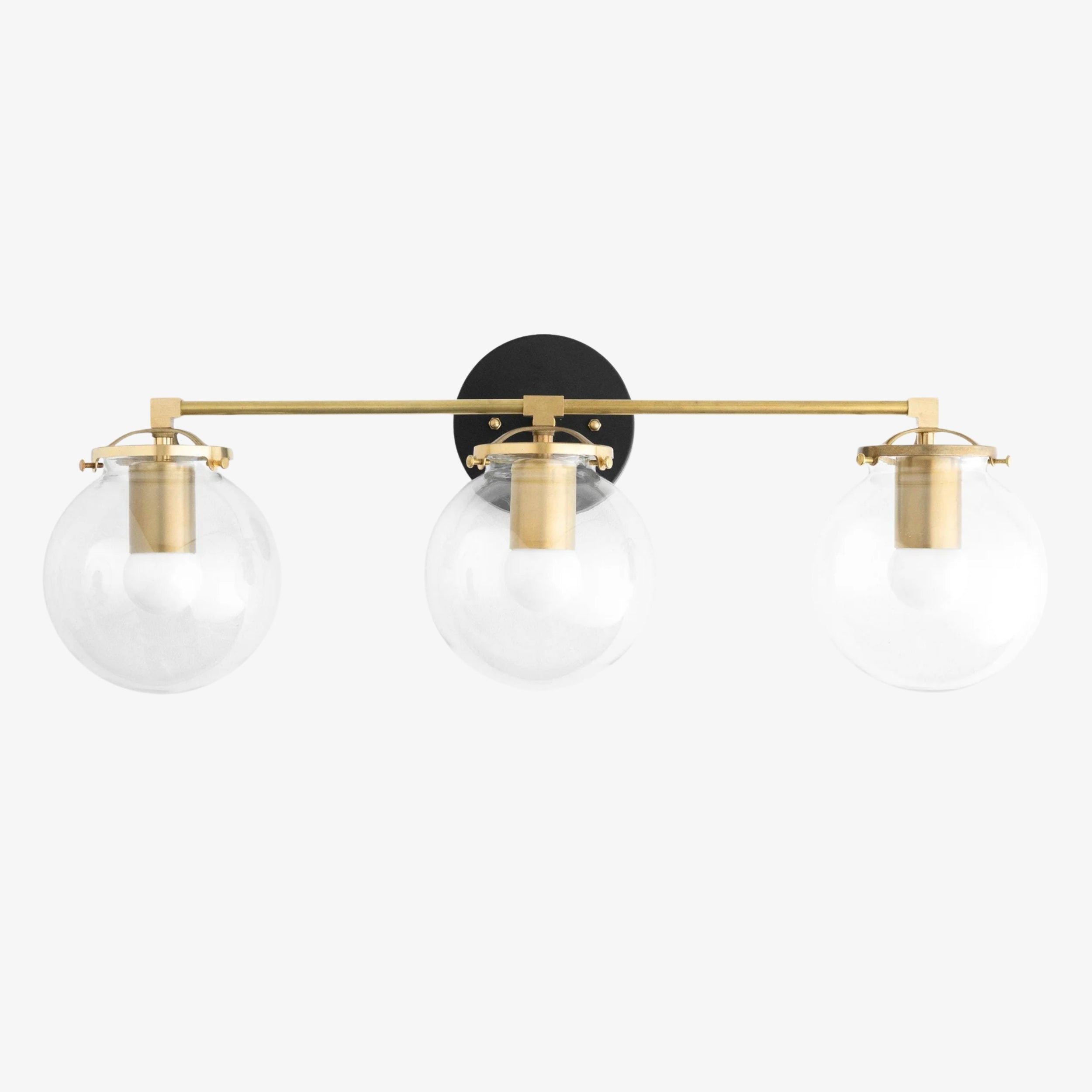 Pearl Clear Glass 3-Light Wall Sconce For Bathroom