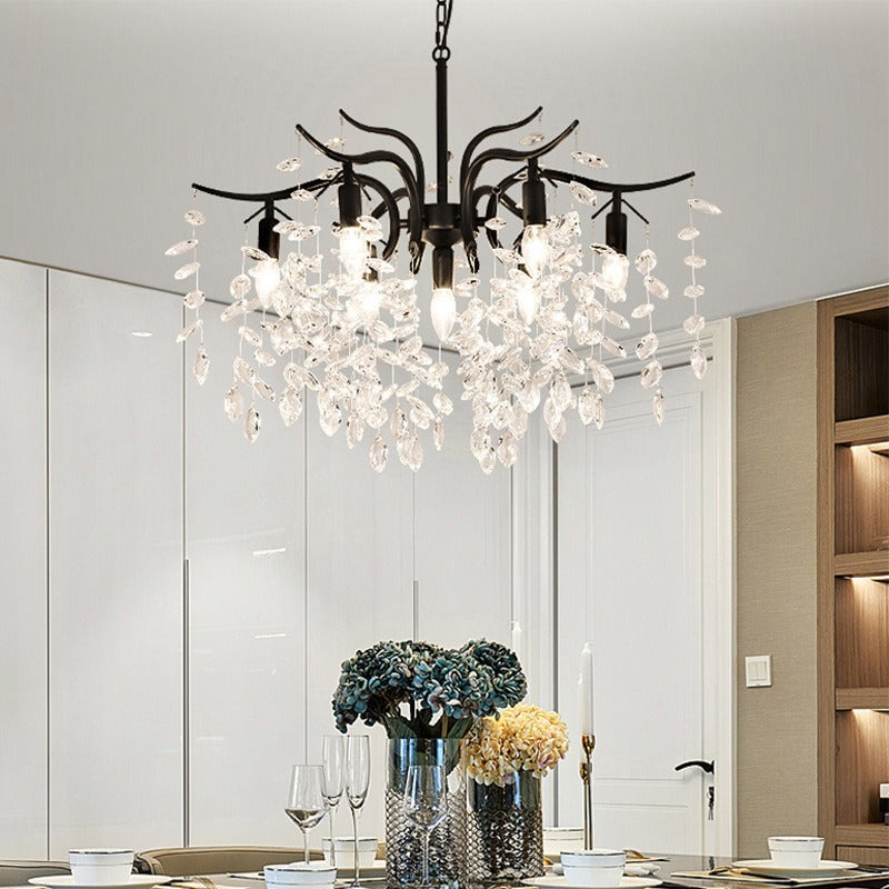 Kristy Luxury Wisteria Flower Crystal Chandelier - Lamp Copper
