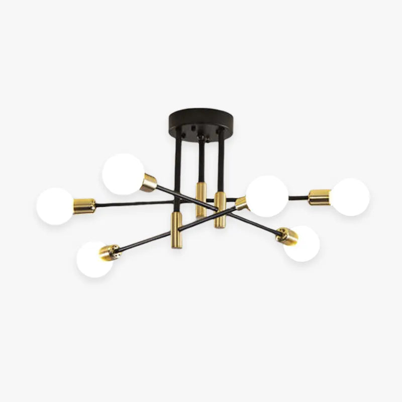 Lindsy Retro Satellite Shape Ceiling Light - Lamp Copper