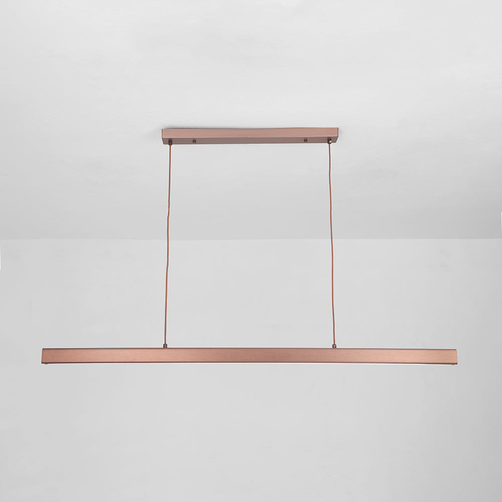 Thala Modern Linear Metal LED Pendant Light Black/Brown - Lamp Copper