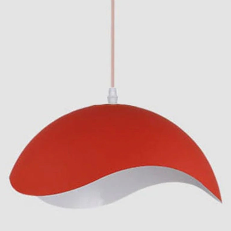 Valentina Colorful Shade Single Pendant Lights, Wood & Metal - Lamp Copper