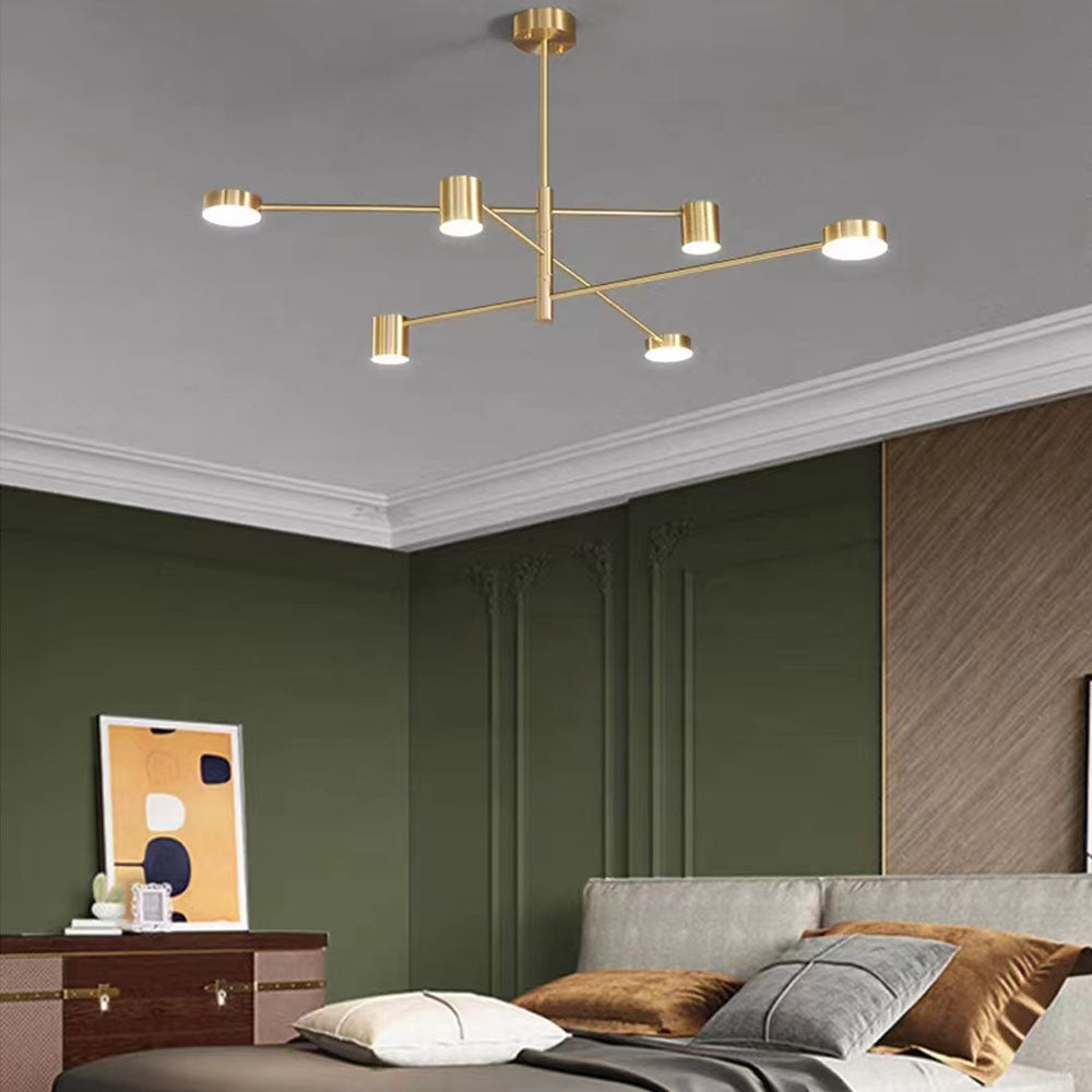 Arisha Pendant Light Branch Industrial Black/Gold, Bedroom - Lamp Copper