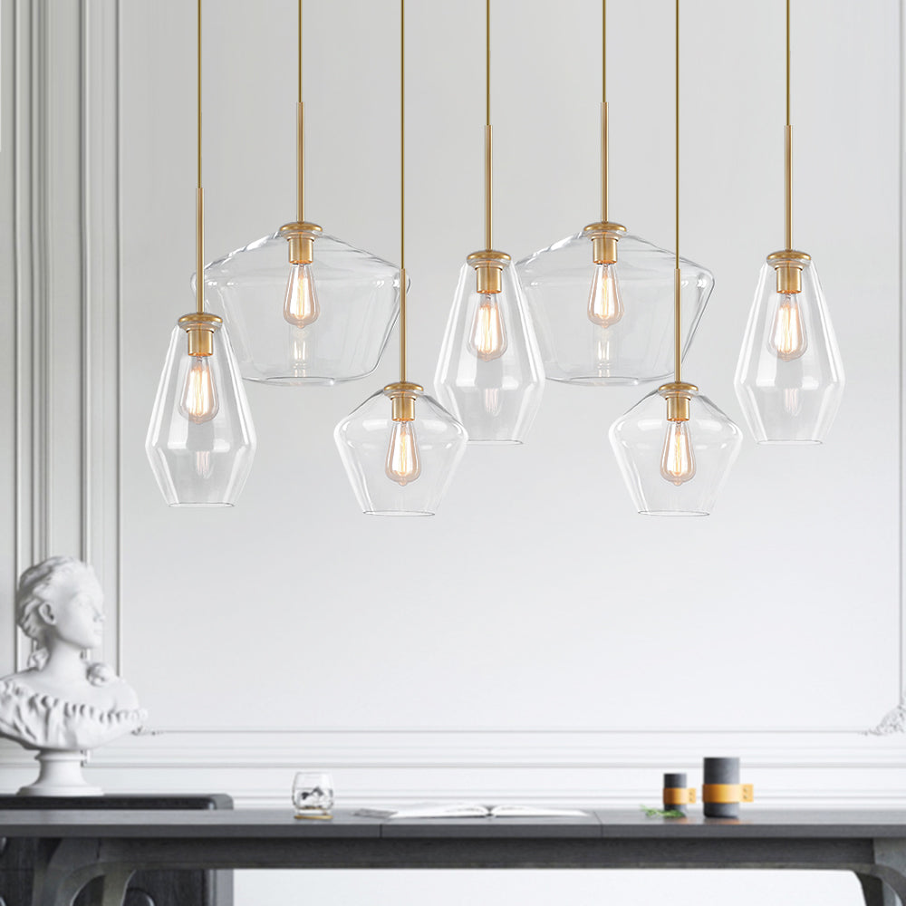 Loriva Modern Metal Glass Pendant Lighting - Lamp Copper