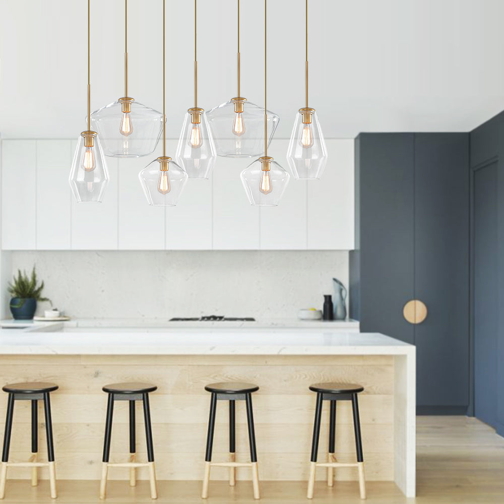 Loriva Modern Metal Glass Pendant Lighting - Lamp Copper