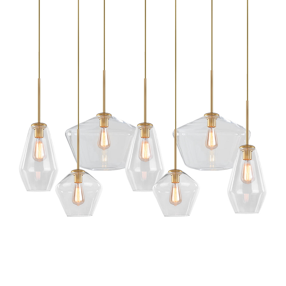 Loriva Modern Metal Glass Pendant Lighting - Lamp Copper