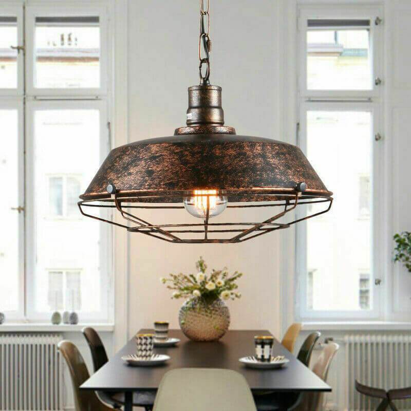 Epoch Rustic Black Industrial Pendant Light Shade, Outdoor/Indoor - Lamp Copper
