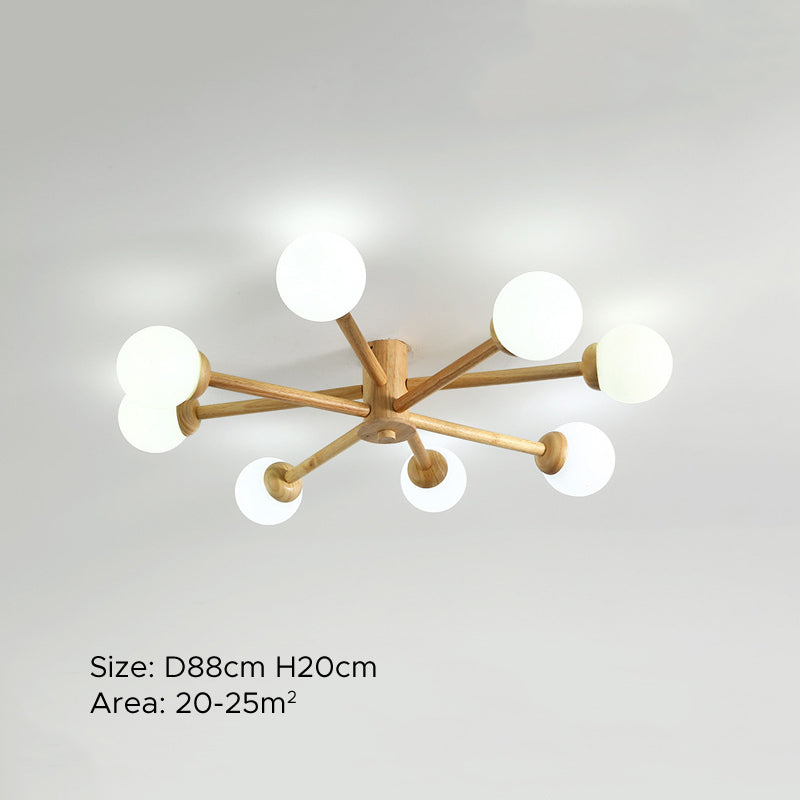 Muto Ceiling Light, Dimmable 6/8 Head - Lamp Copper