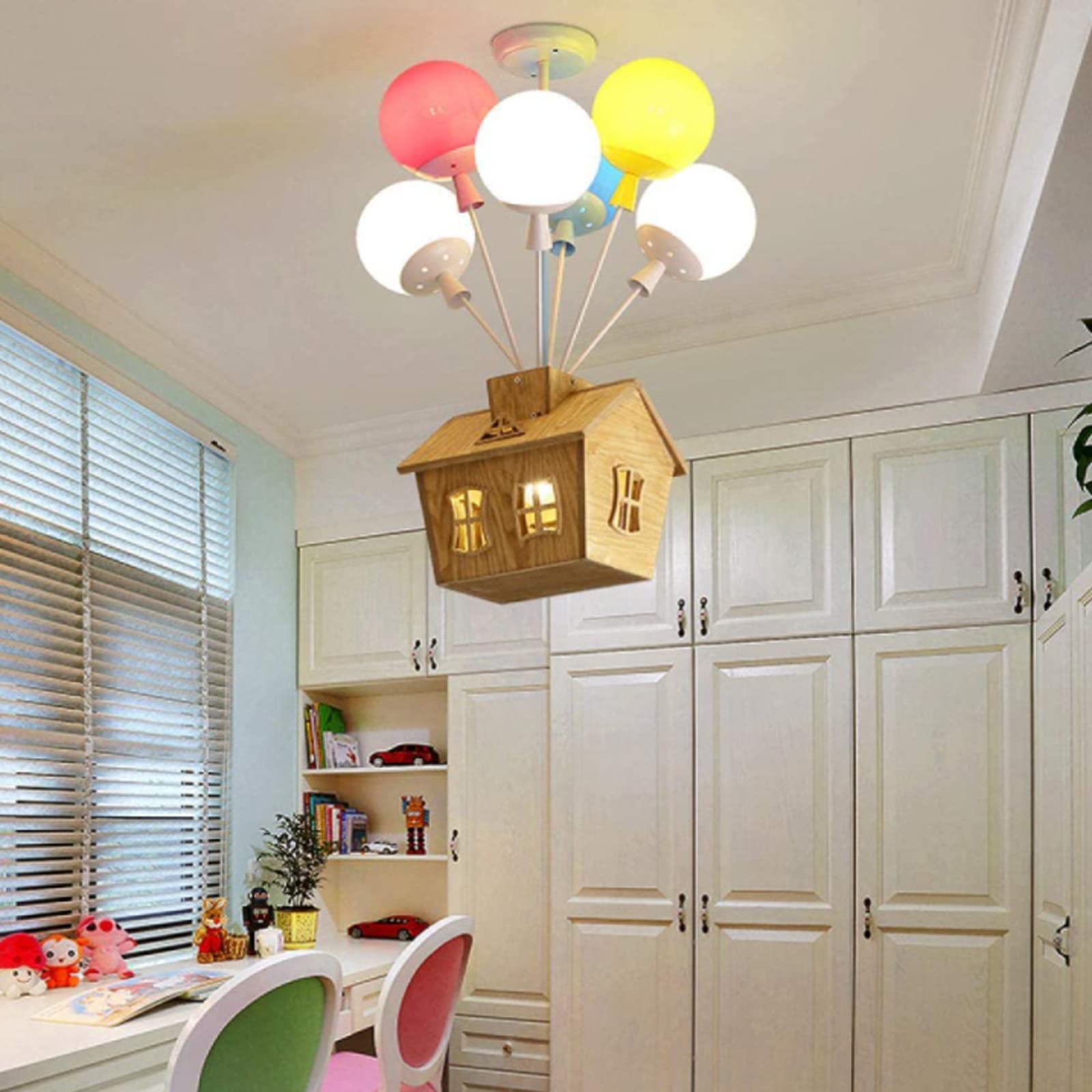 Aria Designer Flush Mount Ceiling Light Wood Children's Room - Lamp Copper