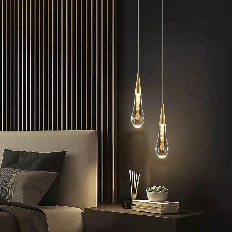 Teardrop Gold Pendant Light - Lamp Copper