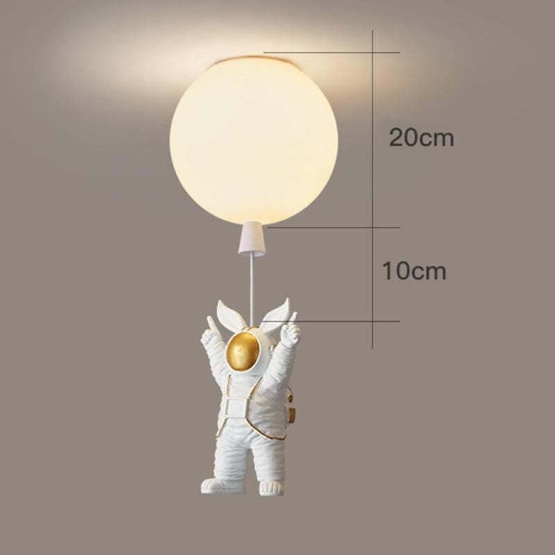Aria Astronaut Balloon Flush Mount Ceiling Light, L 20/25/30/35cm - Lamp Copper