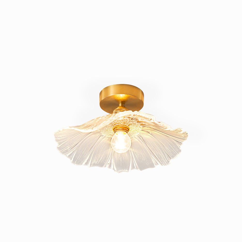 Calia Flower Glass Ceiling/Pendant Light - Lamp Copper