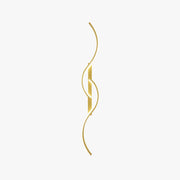 Lumor Modern Linear Wave Bedroom Wall Lamp, Black/Gold - Lamp Copper
