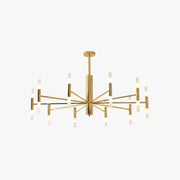 Kristy Modern Cylindrical Metal Chandelier, Gold - Lamp Copper