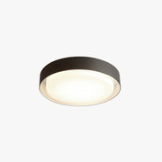 Ray Modern Round Flush Mount Ceiling Light, Metal/Acrylic, White/Black - Lamp Copper