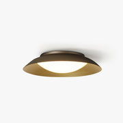 Arisha Round Metal Flush Mount Ceiling Light, Brass - Lamp Copper