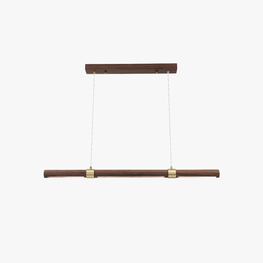 Muto Modern Minimalist Pendant Light, Metal Water Transfer Wood - Lamp Copper