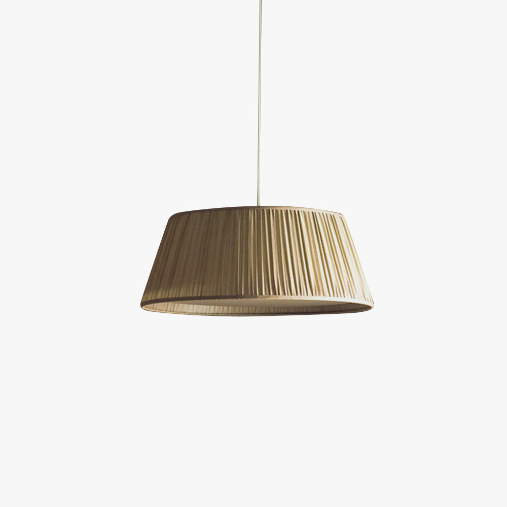 Ritta Pleated Pendant Light Wabi Sabi, Metal/Fabric, Living Room - Lamp Copper