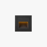 Ray Modern Metal Square Outdoor Deck/Step Light, Black - Lamp Copper