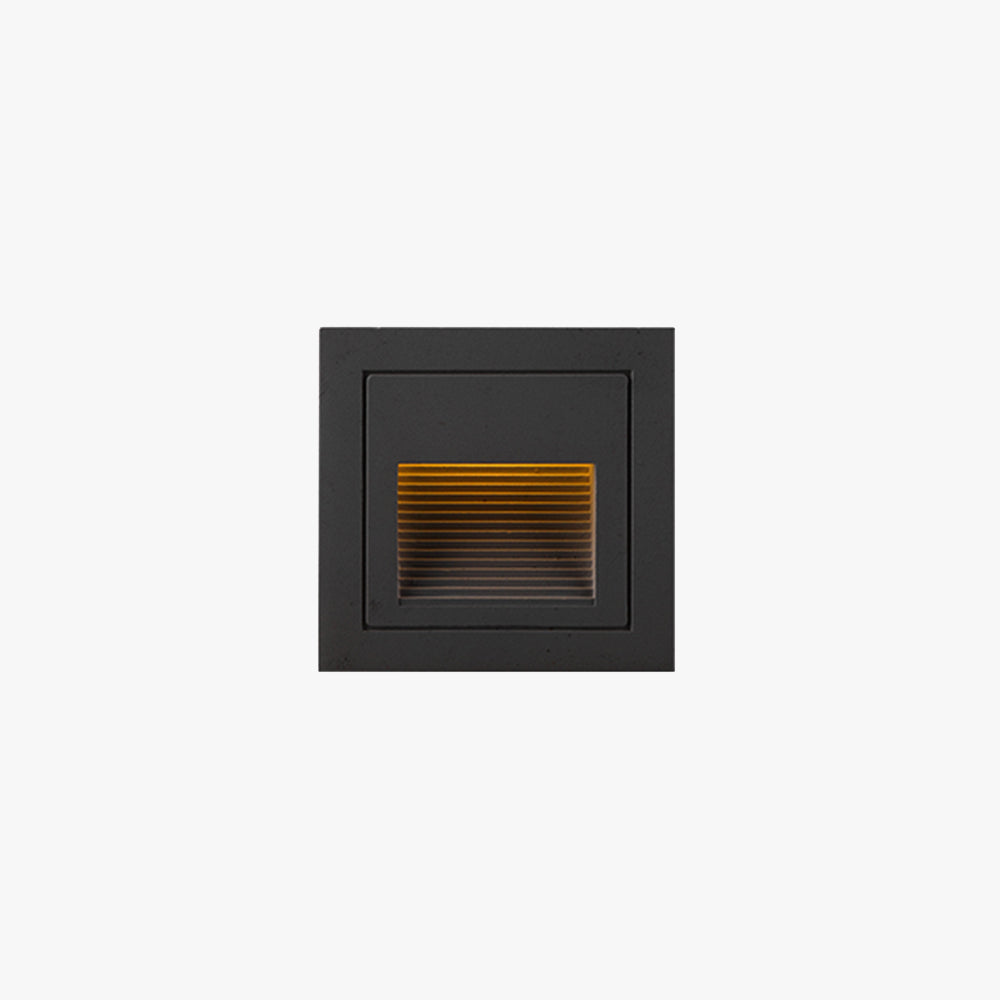 Ray Modern Metal Square Outdoor Deck/Step Light, Black - Lamp Copper