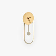 Arisha Nordic Clock Wall Lamp, Gold & Black - Lamp Copper