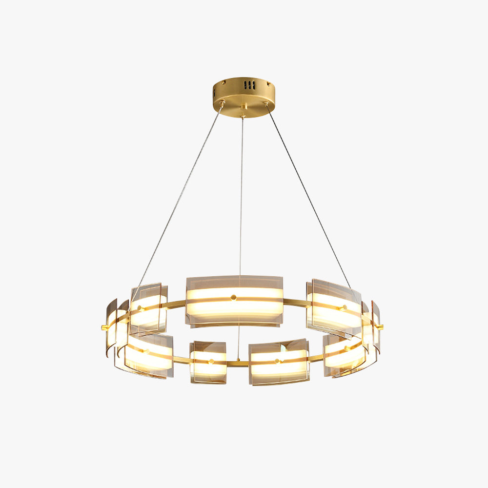Arisha Minimalist Ring Metal Pendant Light,Black/Gold - Lamp Copper