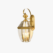 Ray Vintage Lantern Metal Outdoor Wall Lamp, Gold - Lamp Copper