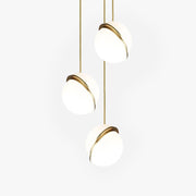 Valentina Simple Pendant Light, Gold & White - Lamp Copper