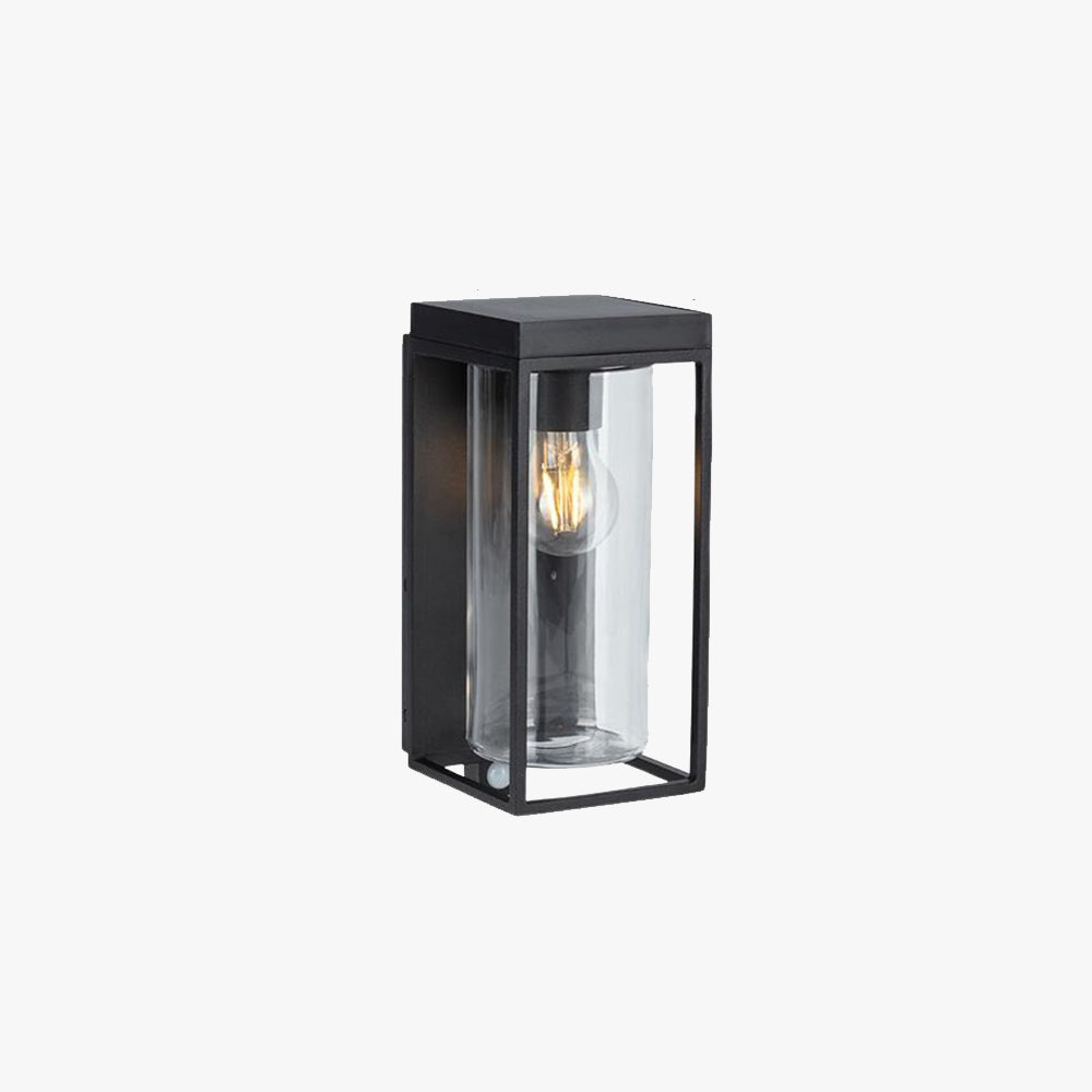 Ray Modern Rectangular Solar Waterproof Glass Outdoor Wall Lamp - Lamp Copper