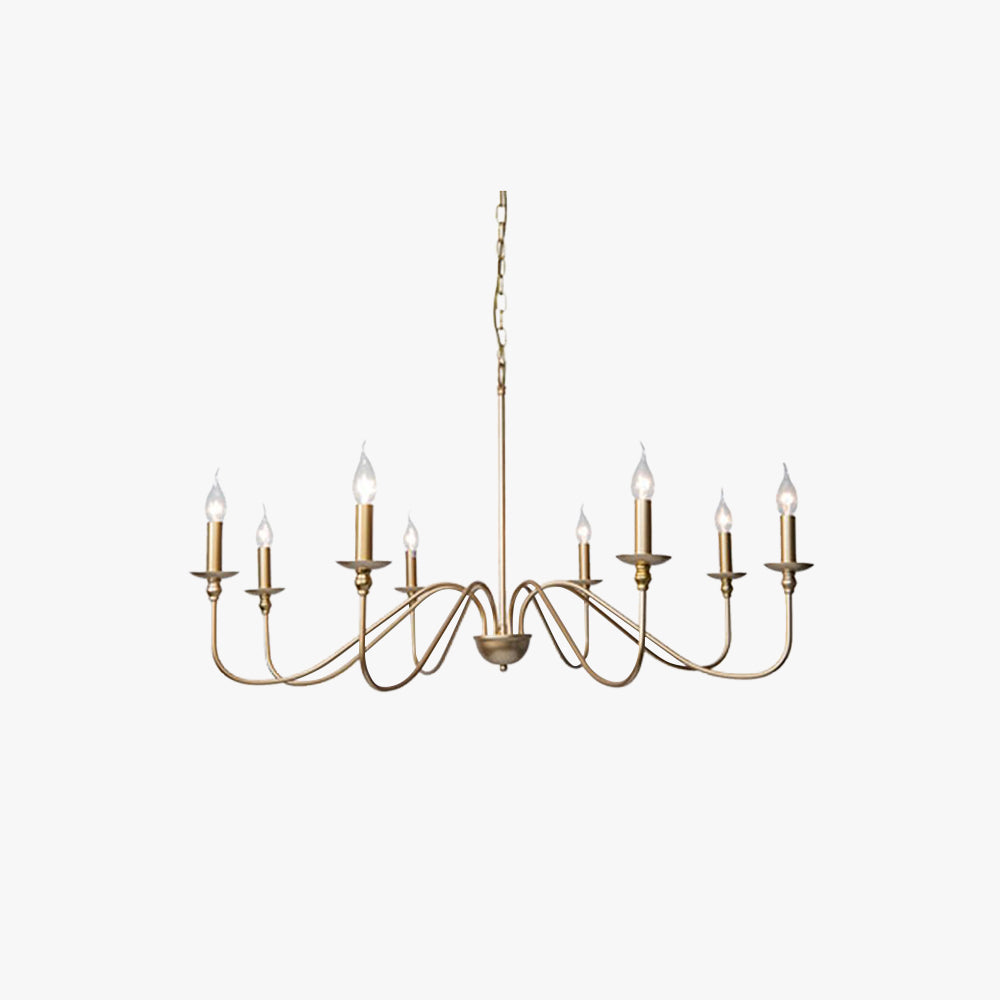 Orix Retro Vintage Candle Metal Chandelier - Lamp Copper