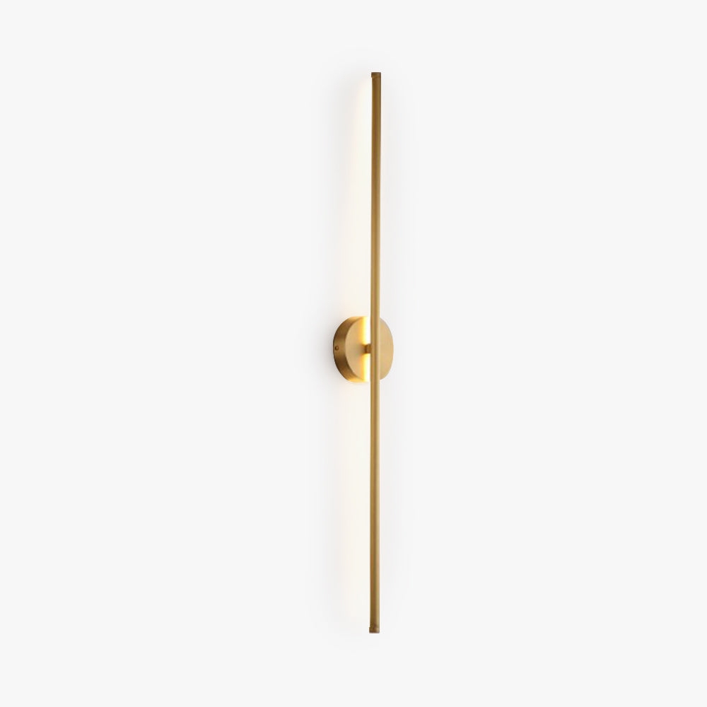 Fauro Modern Linear Metal&Silica Gel Wall Mount Lamps, Gold - Lamp Copper