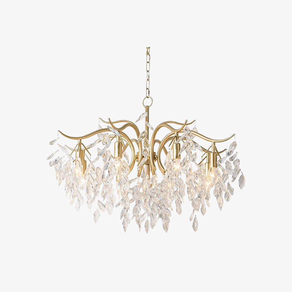 Kristy Luxury Wisteria Flower Crystal Chandelier - Lamp Copper