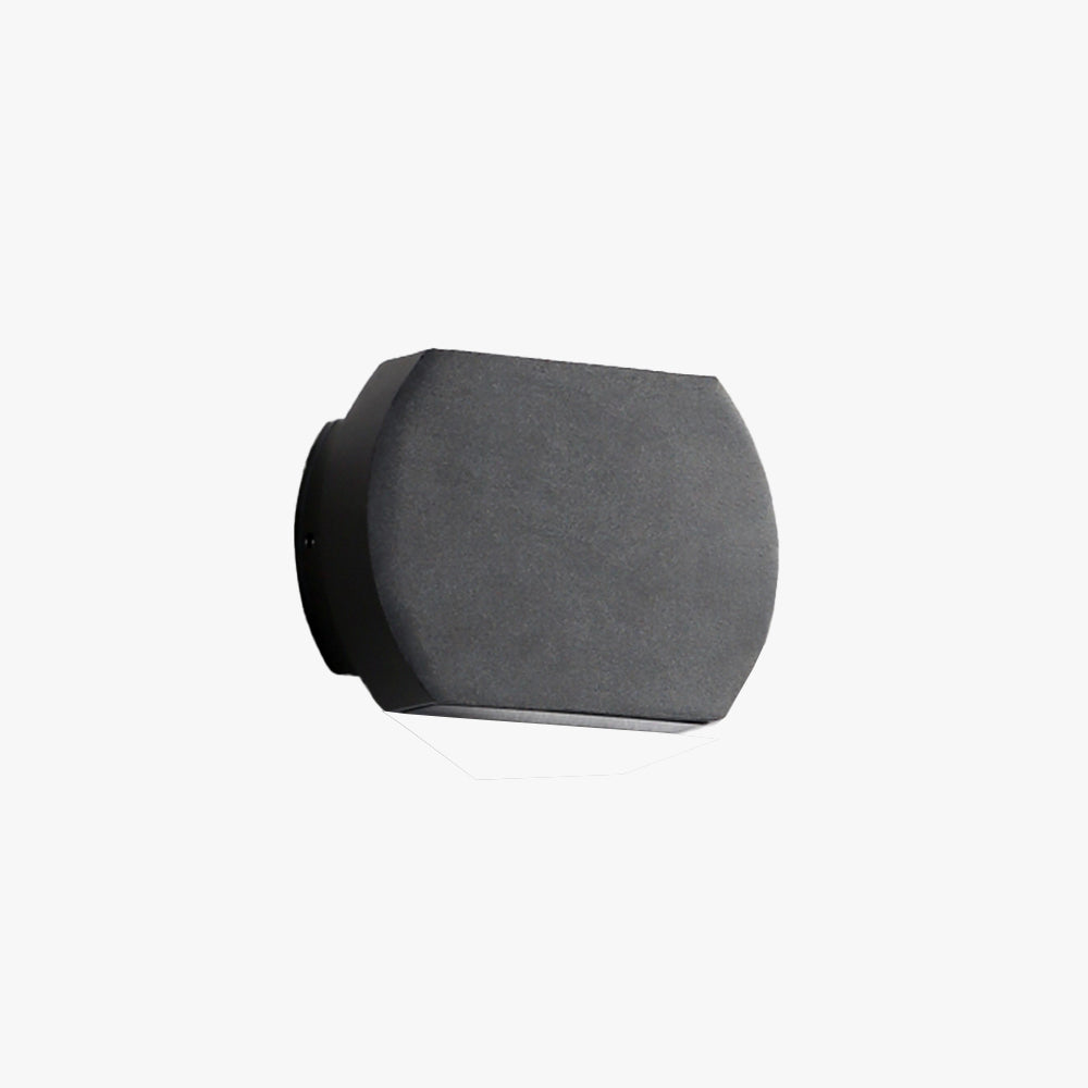 Ray Minimalist Geometric Metal Outdoor Wall Lamp, Black/Grey - Lamp Copper
