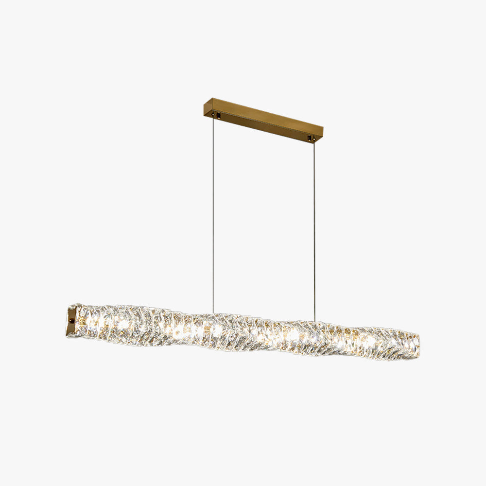 Kristy Crystal Sliver and Gold Pendant Light, Stainless Steel - Lamp Copper