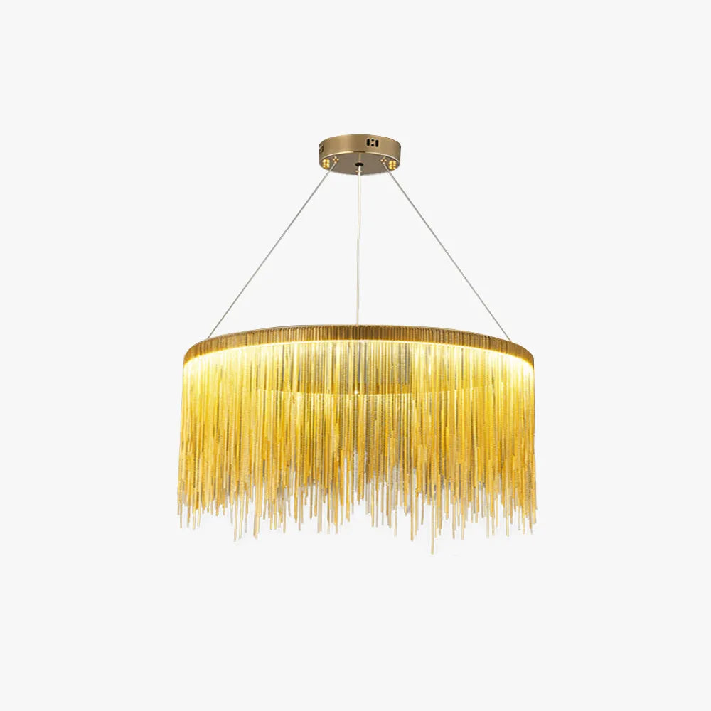 Arisha Tassel Chain Art Deco Pendant Light Silver/Gold Living Room/Hall - Lamp Copper