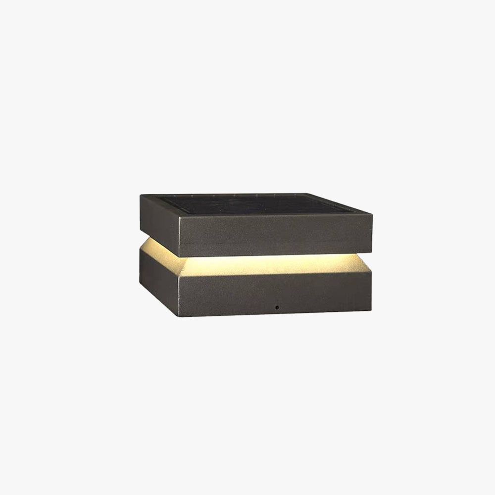 Axion Modern Concave Metal Black Outdoor Lamps, Solar - Lamp Copper