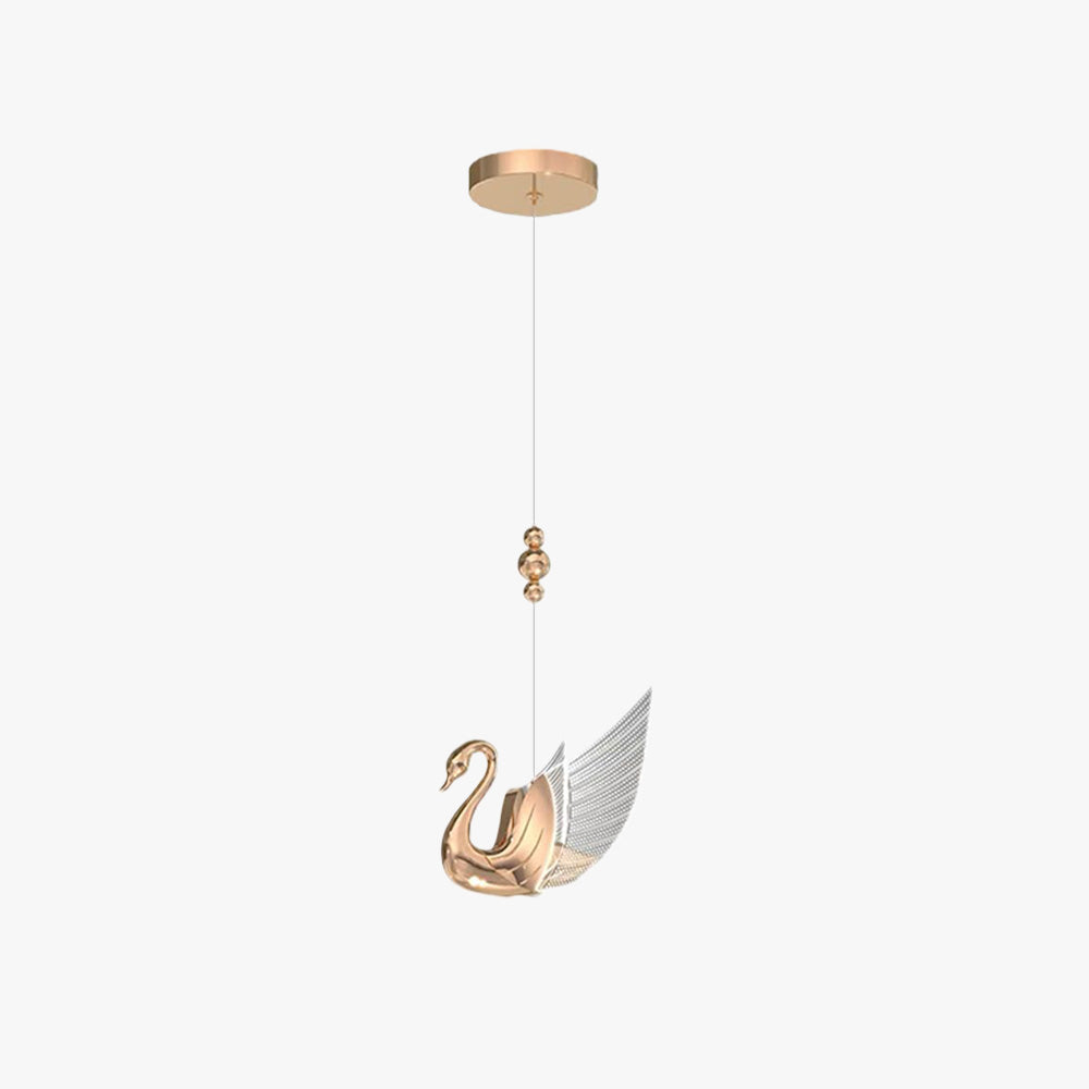 Arisha Modern Creative Swan Pendant Light, 2 Color - Lamp Copper
