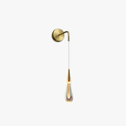 Kristy Modern Water Drop Wall Lamp, Black/Gold - Lamp Copper